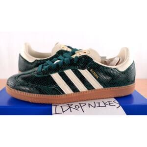 🐍 Adidas Originals Samba OG WMNS Faux Snakeskin Collegiate Green Shoes 🐍